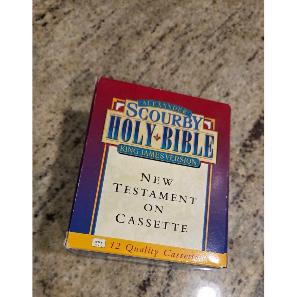 Holy Bible KJV New Testament Audio Cassette Tape Set Alexander Scourby